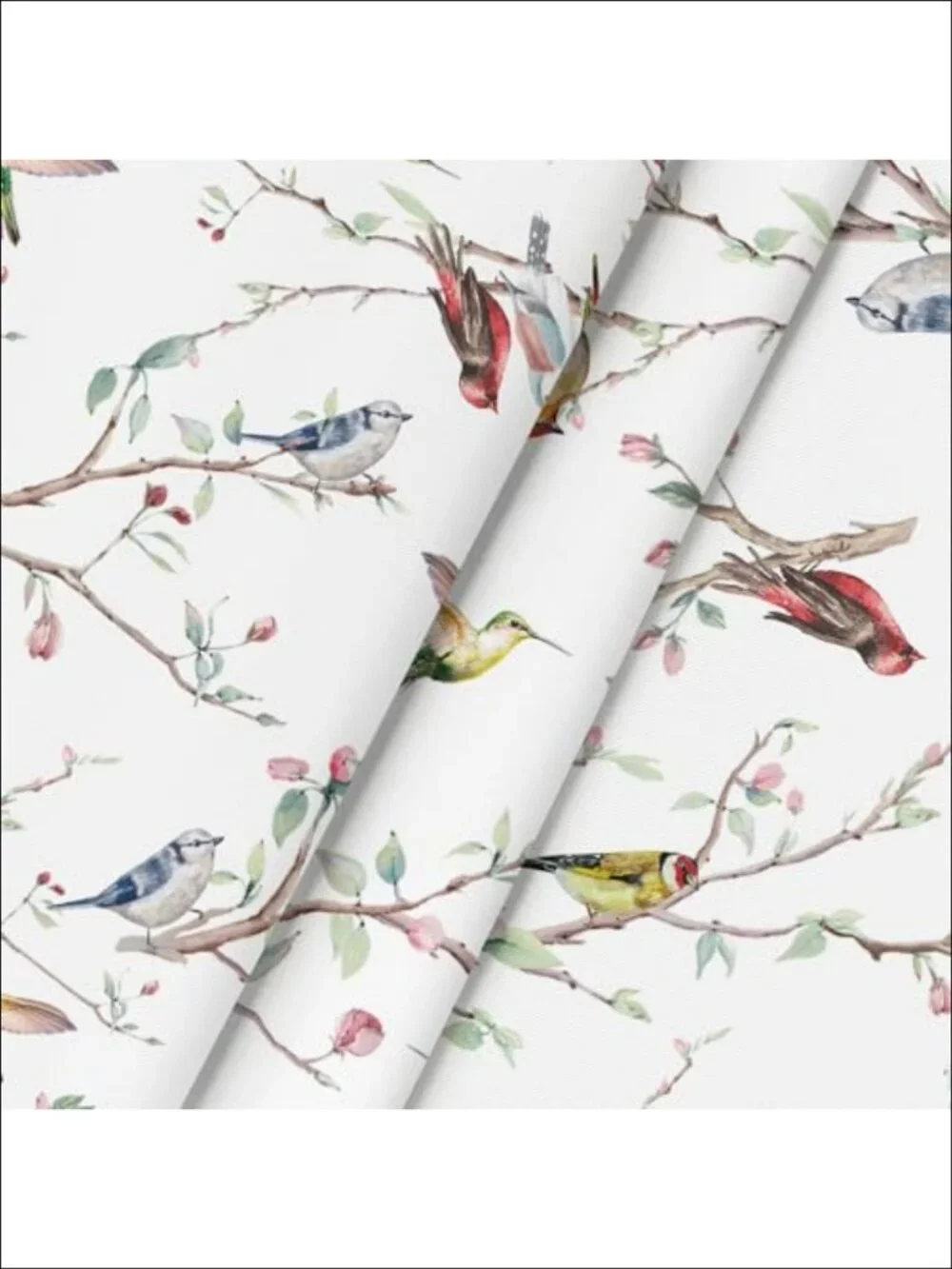 Spun Polyester Rectangular Tablecloth 60 x 120 Floral Birds Branch Dining